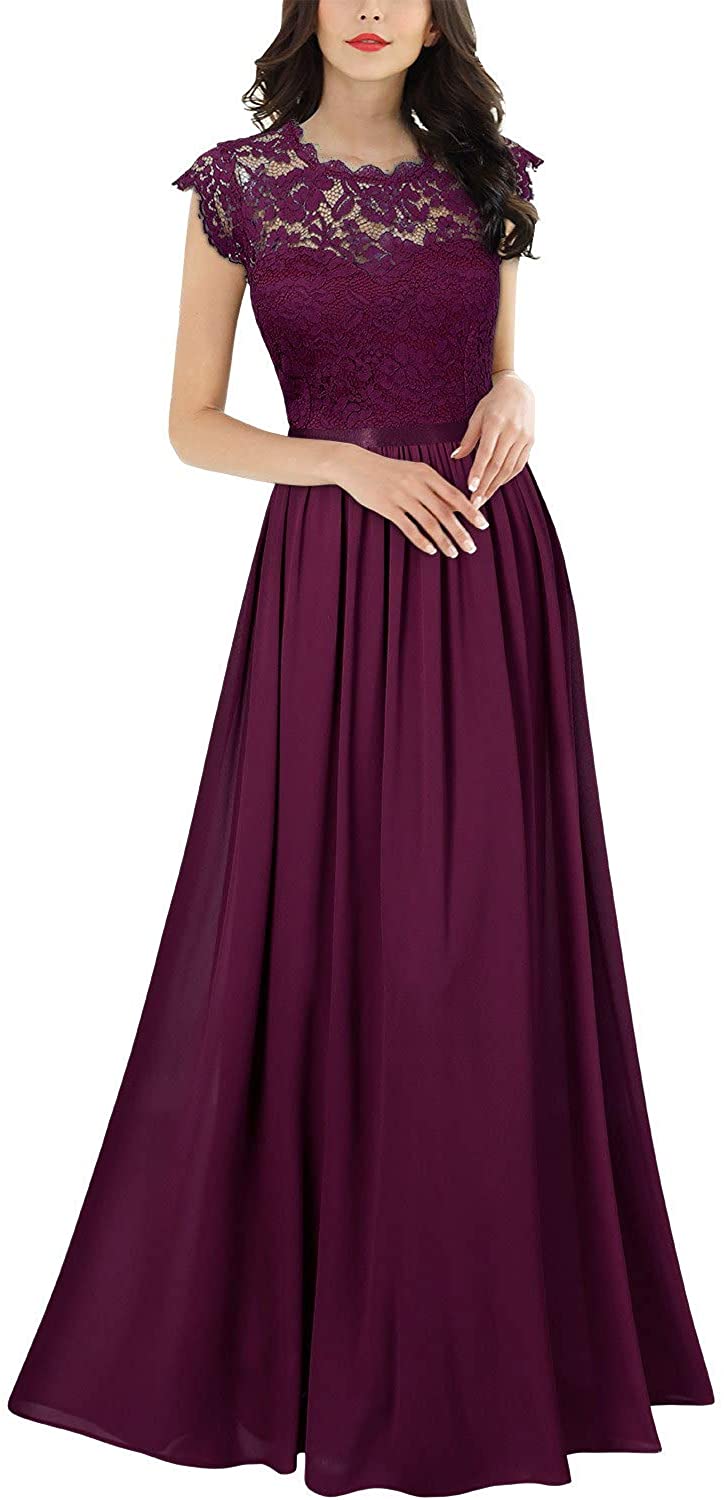 Maxi vestido para mujer Miusol formal floral de encaje noche fiesta fiesta  | eBay