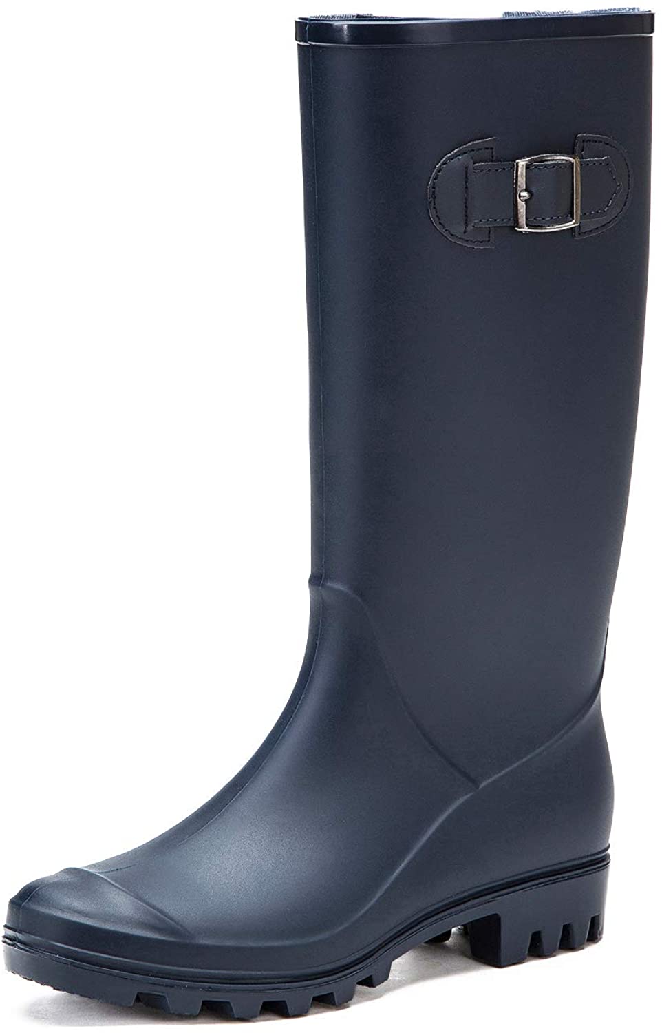 DKSUKO Rain Boots for Women Waterproof Elastic Wellington Boots 