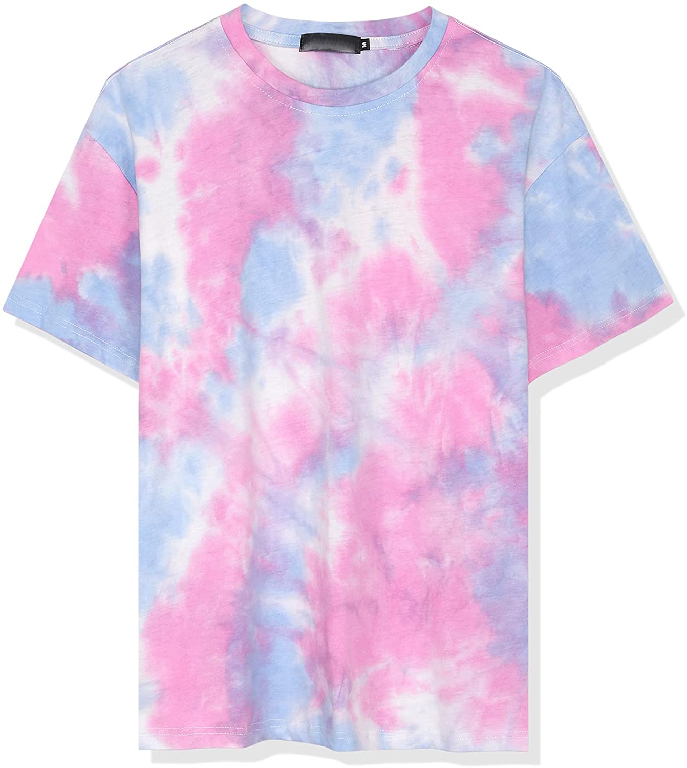 Lars Amadeus Men's T-Shirts Short Sleeve Summer Tie Dye Tee Hip Hop Printed  T-Shirts