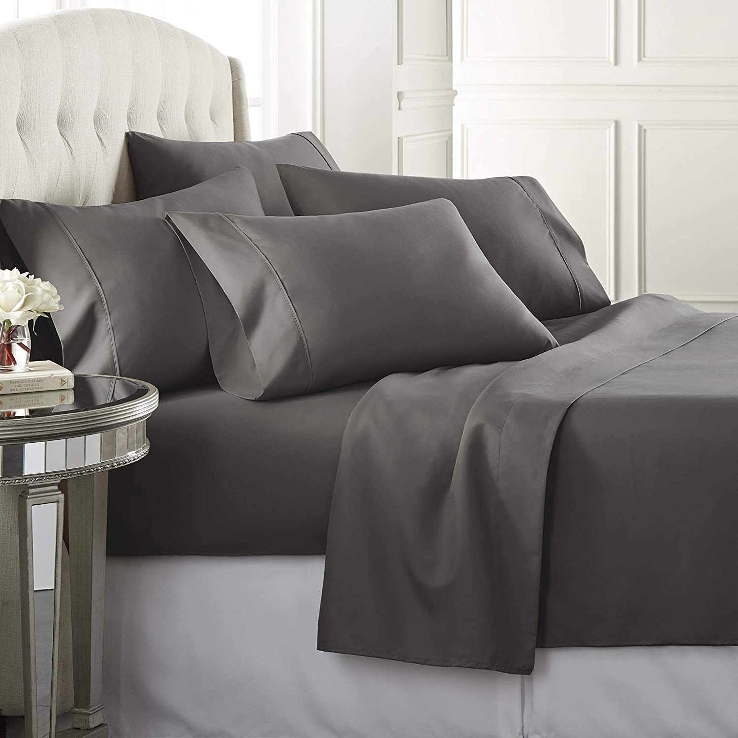 Danjor Linens Queen Size Bed Sheets Set - 1800 Series 6 Piece Bedding Tan