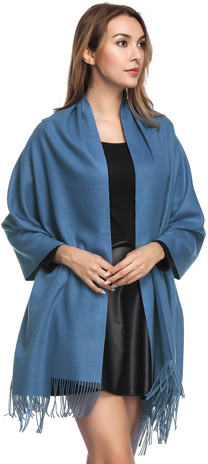 Pashmina Shawls and Wraps for Women PoilTreeWing Solid Color Cashmere Scarfs 