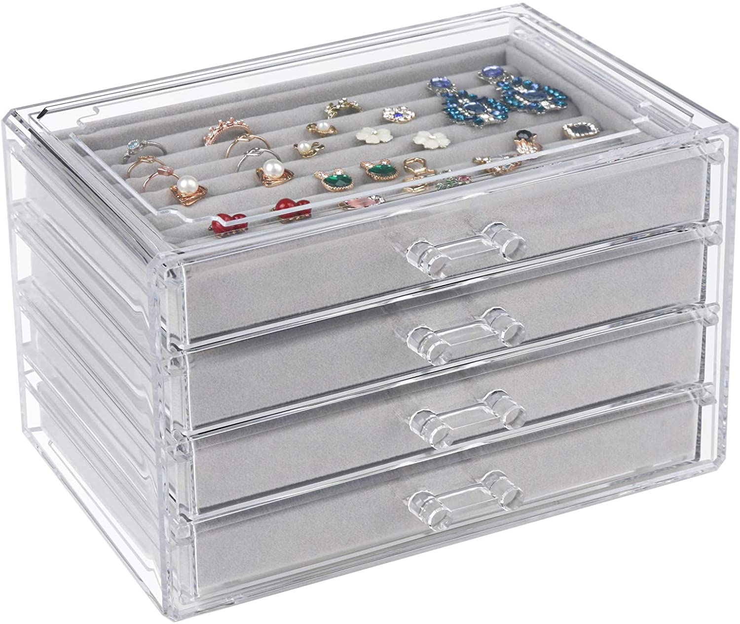 21831 Clear Plastic Acrylic Store-It Organizer Jewelry Case Bead