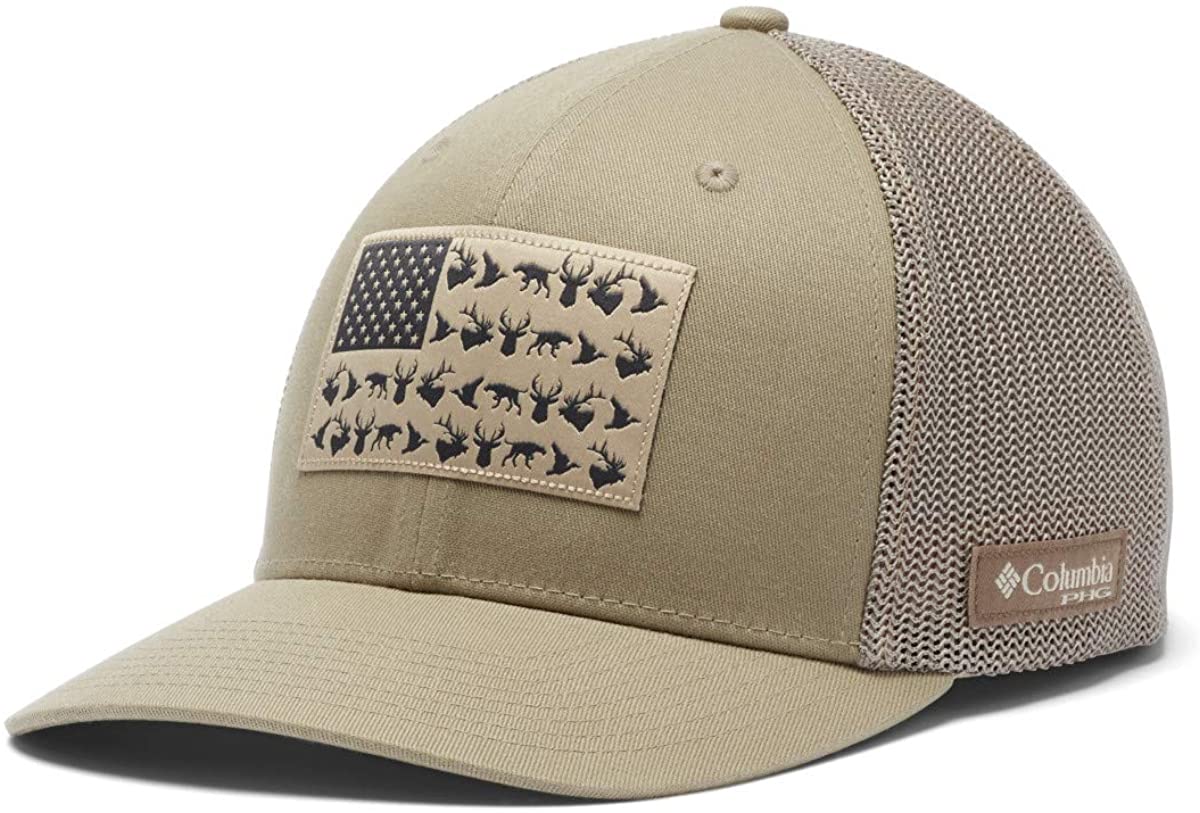 columbia phg mesh hunt flag ball cap