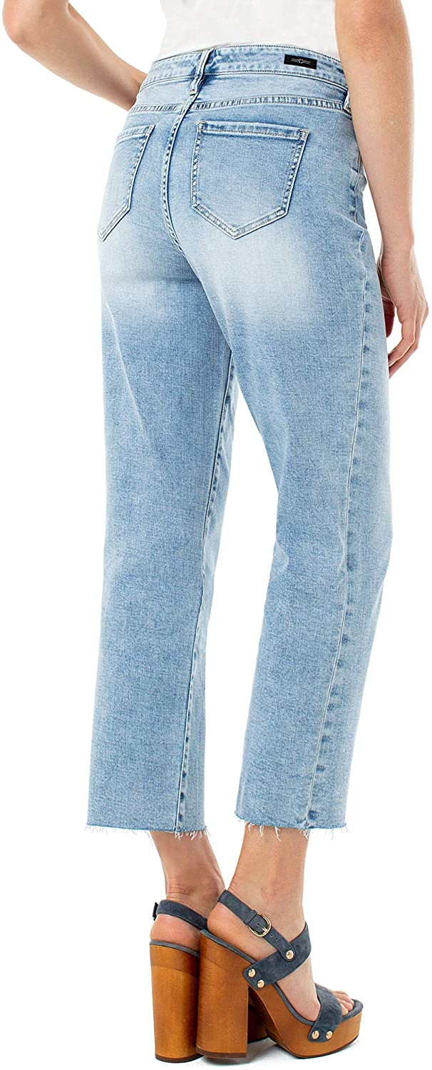 Liverpool Women's Crop Straight with Fray Hem Jeans | eBay
