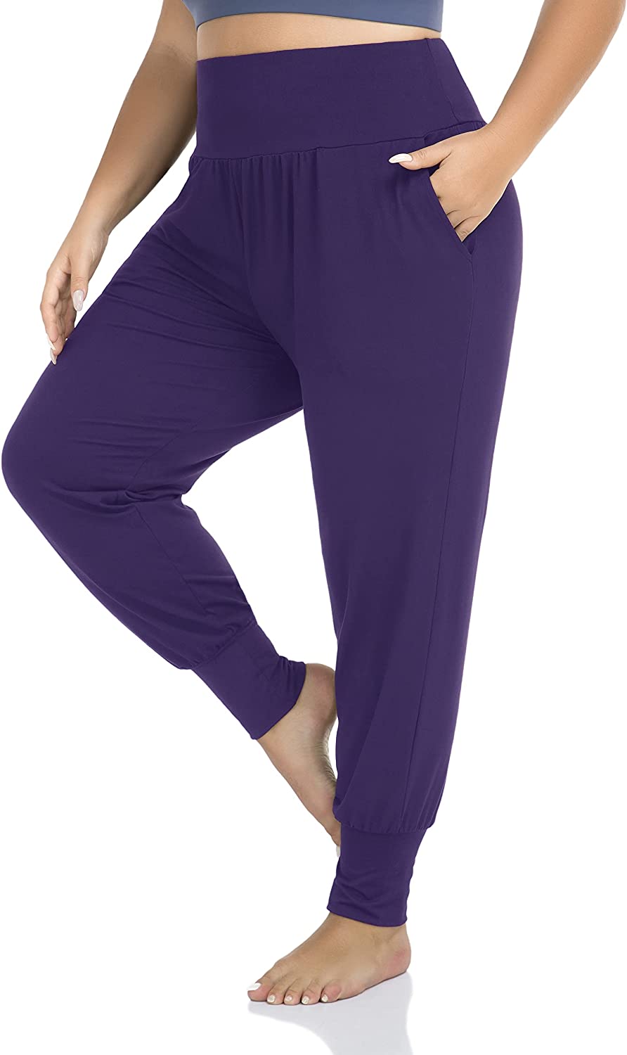 ZERDOCEAN Women's Plus Size Yoga Capri Pants Lounge Indoor Casual Comfy  Relaxed