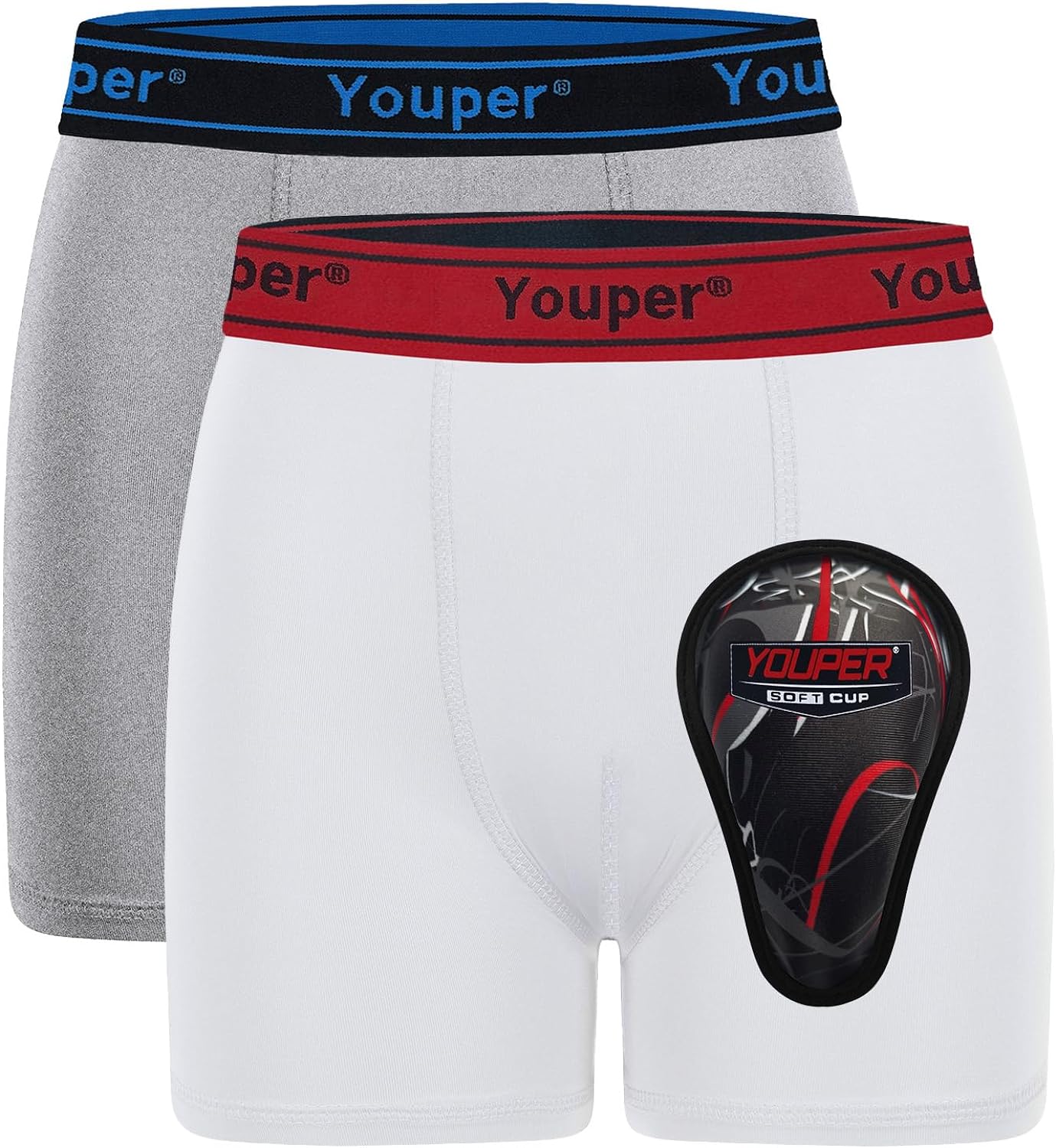 Youth Briefs Boys Compression Underwear with Soft Protective Athletic Cup,  Boxer for Baseball, Football, Lacrosse