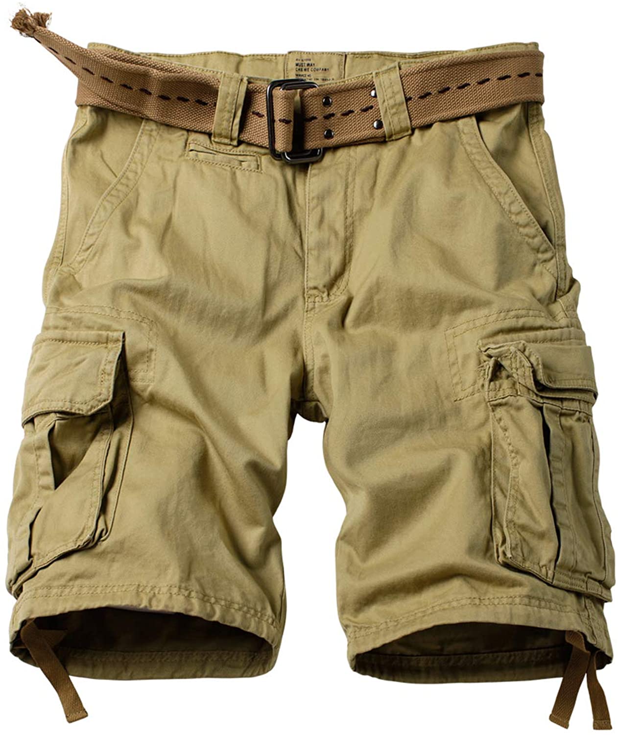 AKARMY Men's Camo Cargo Shorts Outdoor Multi-Pocket Cotton Casual Shorts