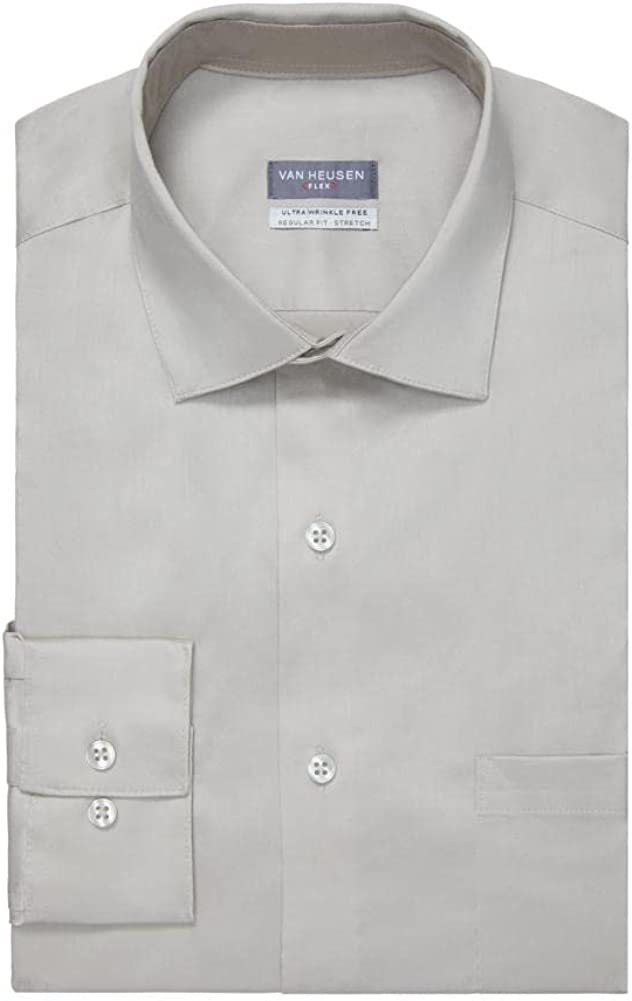 Van Heusen Men's Dress Shirt Regular Fit Ultra Wrinkle Free