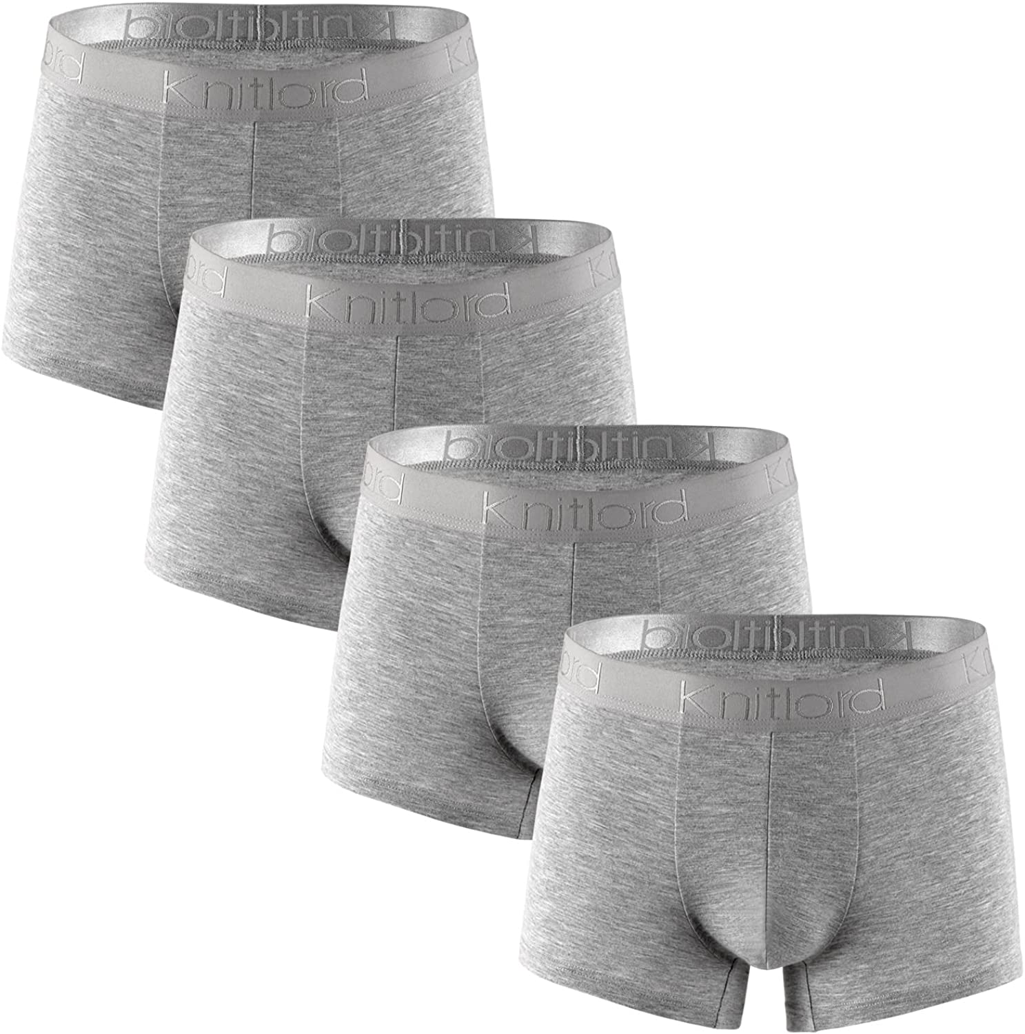 KNITLORD Men's Breathable Underwear Bamboo Boxer Briefs Short Leg