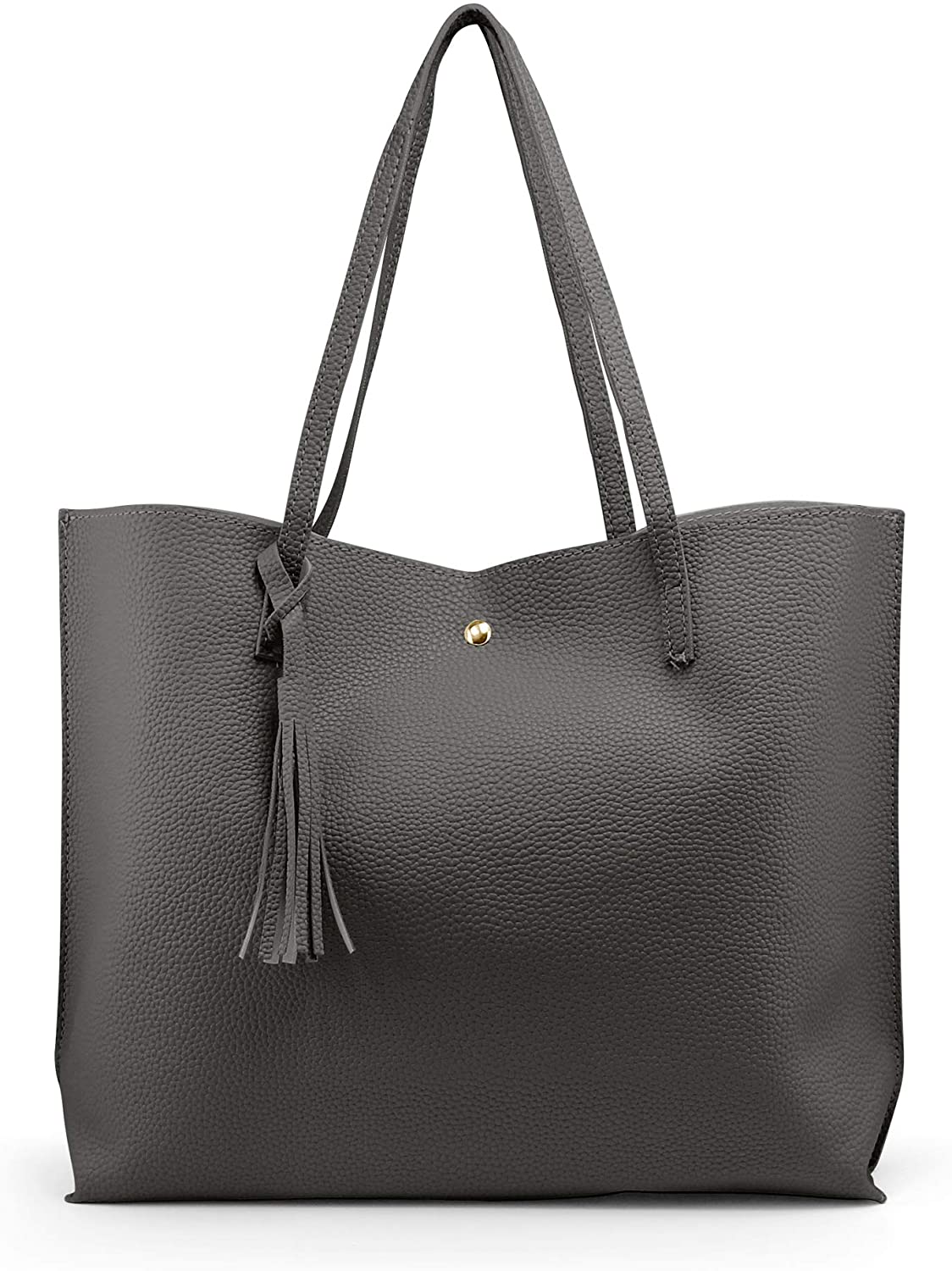 Oct17 Women Large Tote Bag - Tassels Faux Leather Shoulder Handbags, Fashion Lad