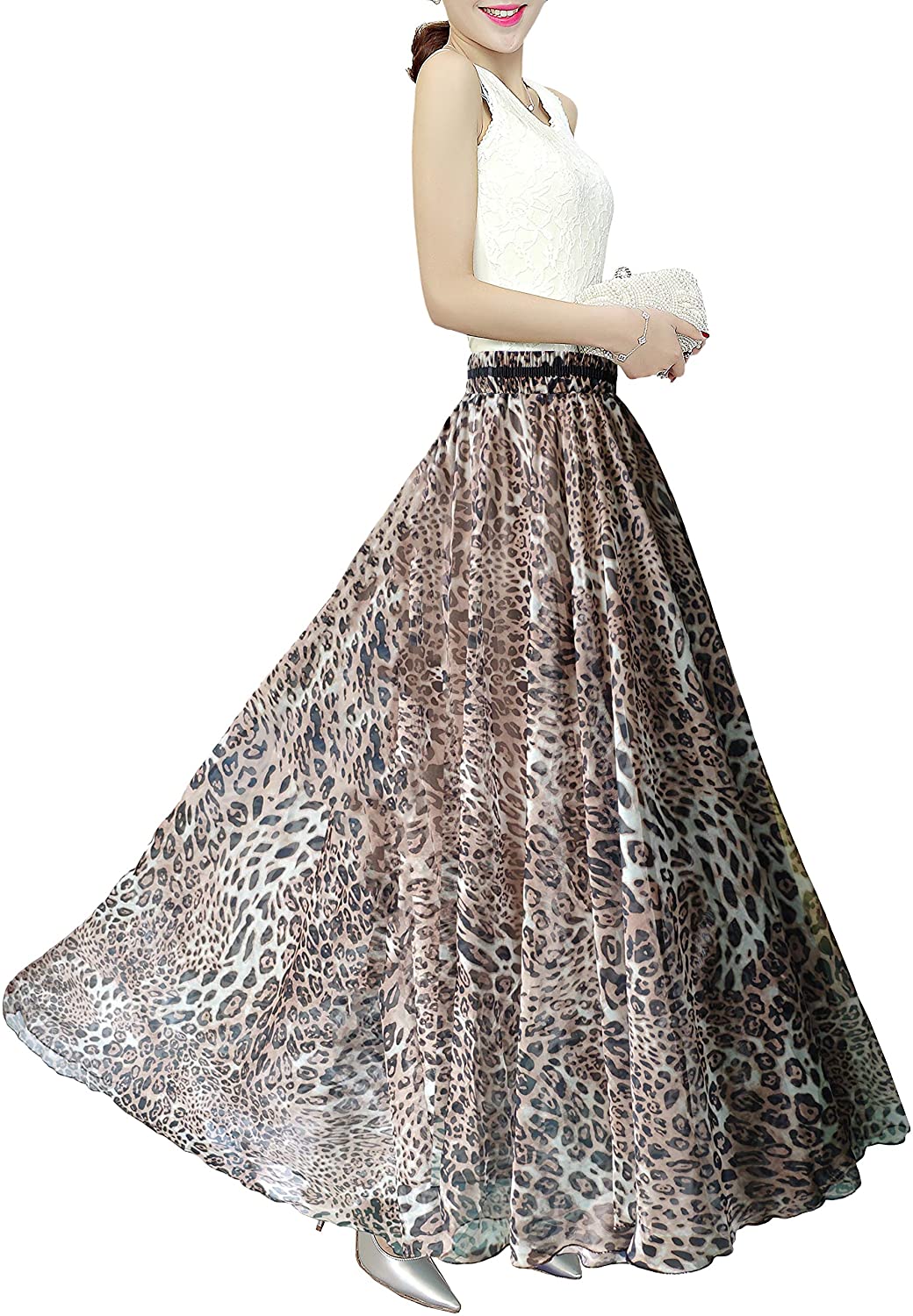 Afibi Boho Floral Long Summer Beach Chiffon Wrap Cover Up Maxi Skirt for  Women | eBay