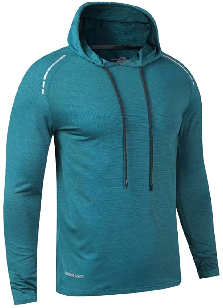 MUSCLE ALIVE Bodybuilding Long-Sleeve Hoodie Casual Sweatshirts Stretchy Cotton