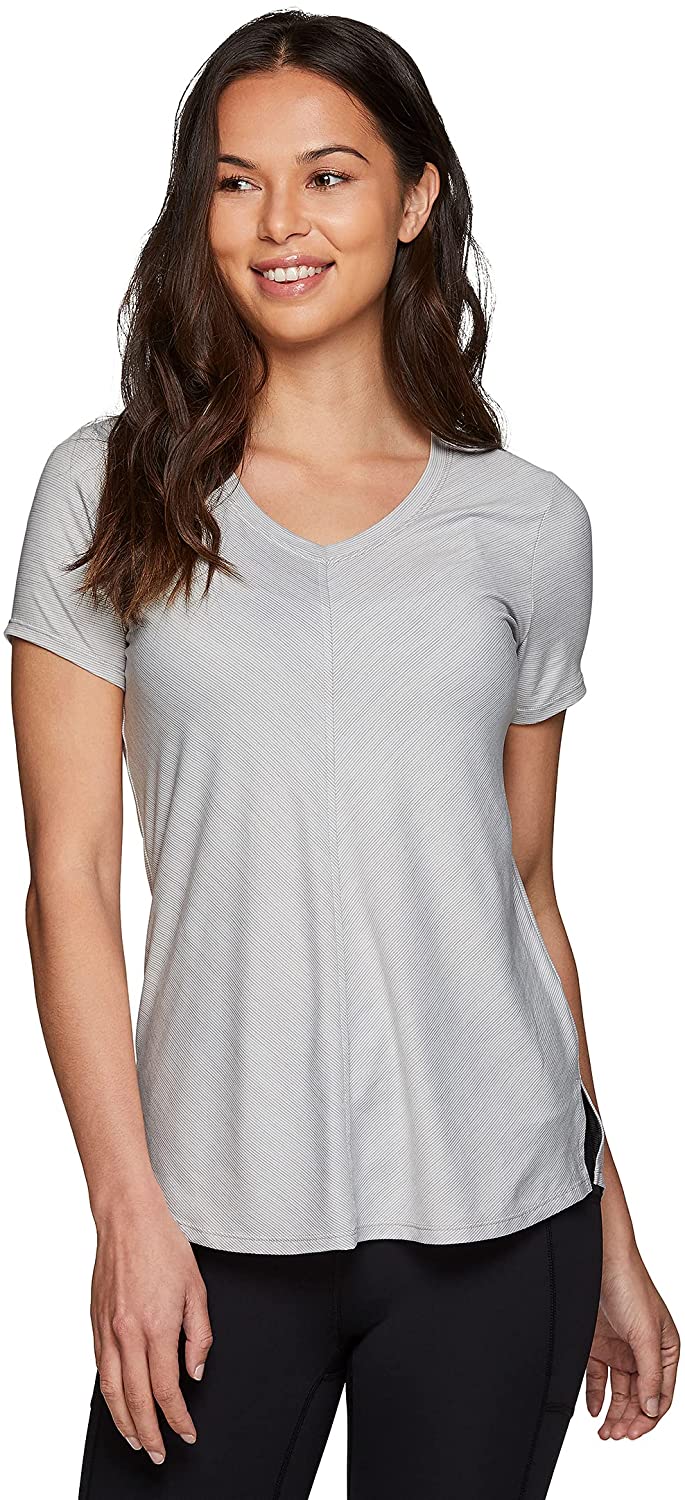 RBX Active Women's Short Sleeve High Low Soft V-Neck Tee