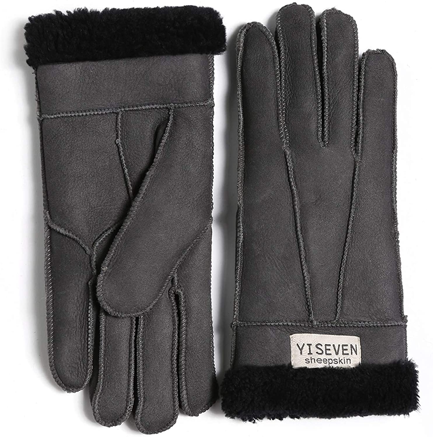 YISEVEN Women's Wool Lined Winter Genuine Leather Gloves Touchscreen Three  Points Driving Elegant Dress Sheepskin Warm Fur Lining for Cold Weather  Accessories New Year Gifts, Black Small/6.5” at  Women's Clothing  store