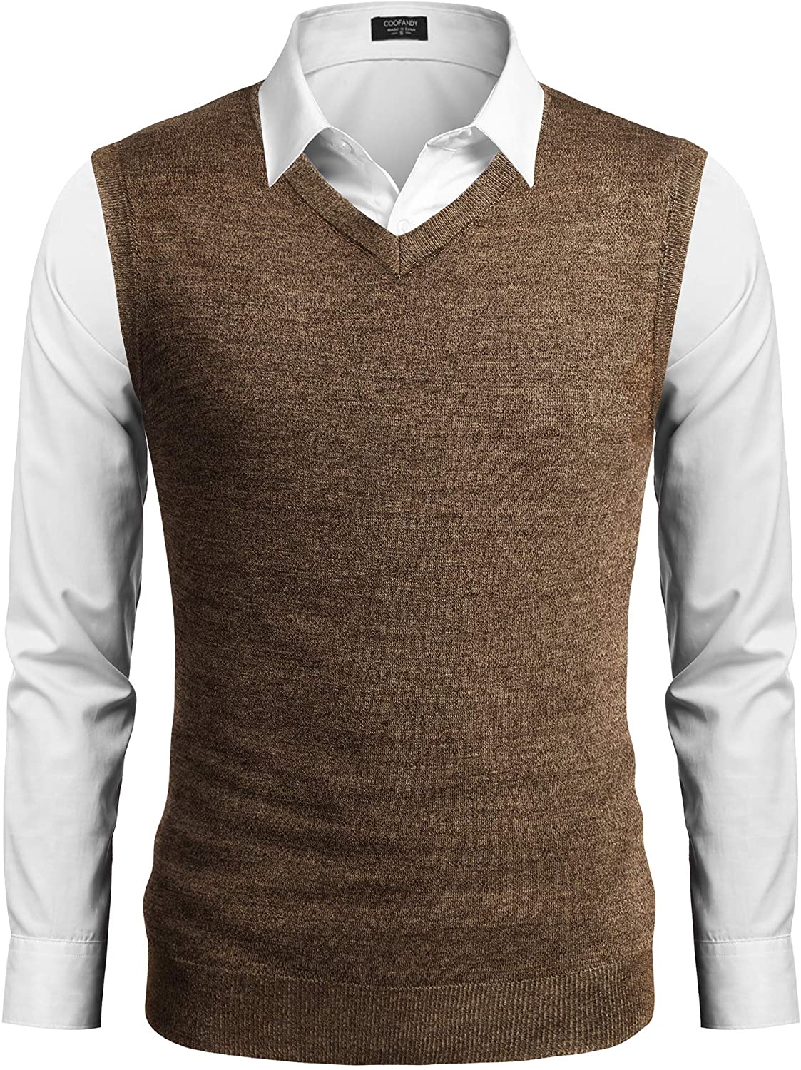 Men's Pleasures Brown New York Yankees Knit V-Neck Pullover Sweater Vest Size: Small