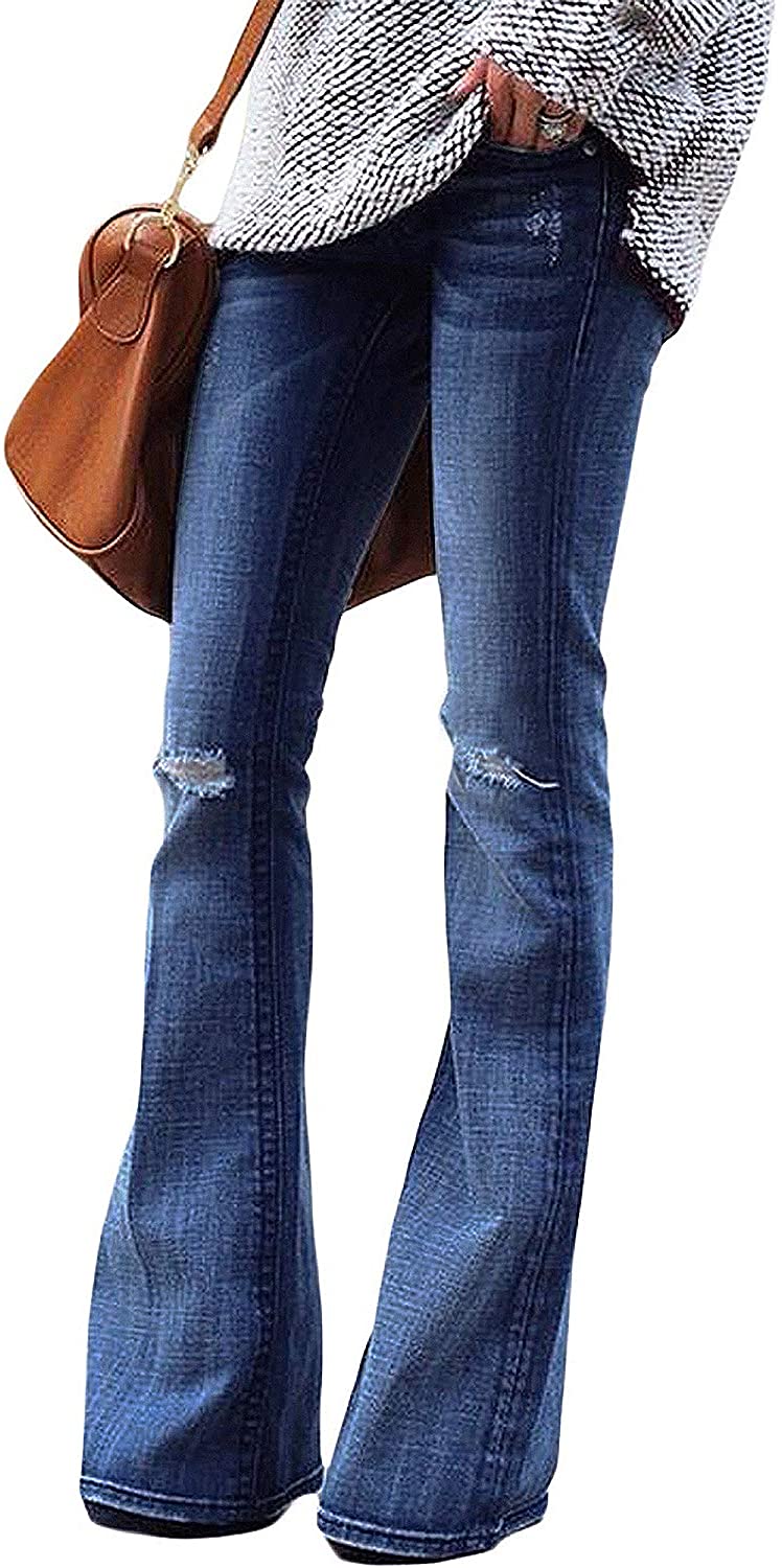 modern bell bottom jeans