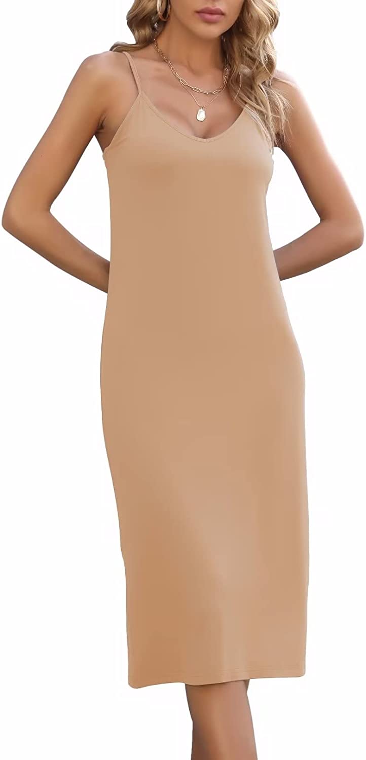 Buy LB LIFEBEST Women's Full Slips Cami Long Spaghetti Strap Under Dress,  White, X-Small at