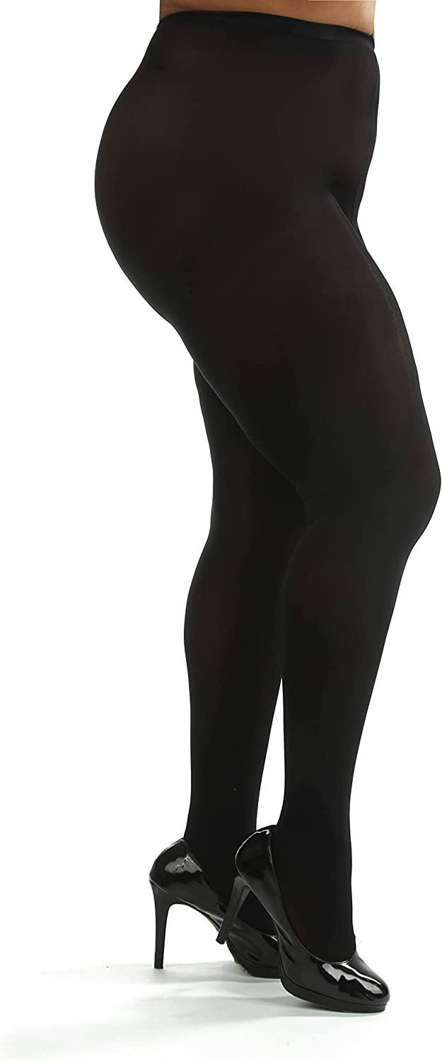 Silky Toes Womens Plus Size Opaque Microfiber Casual Tights Bpink 00/0 1pk  at  Women's Clothing store