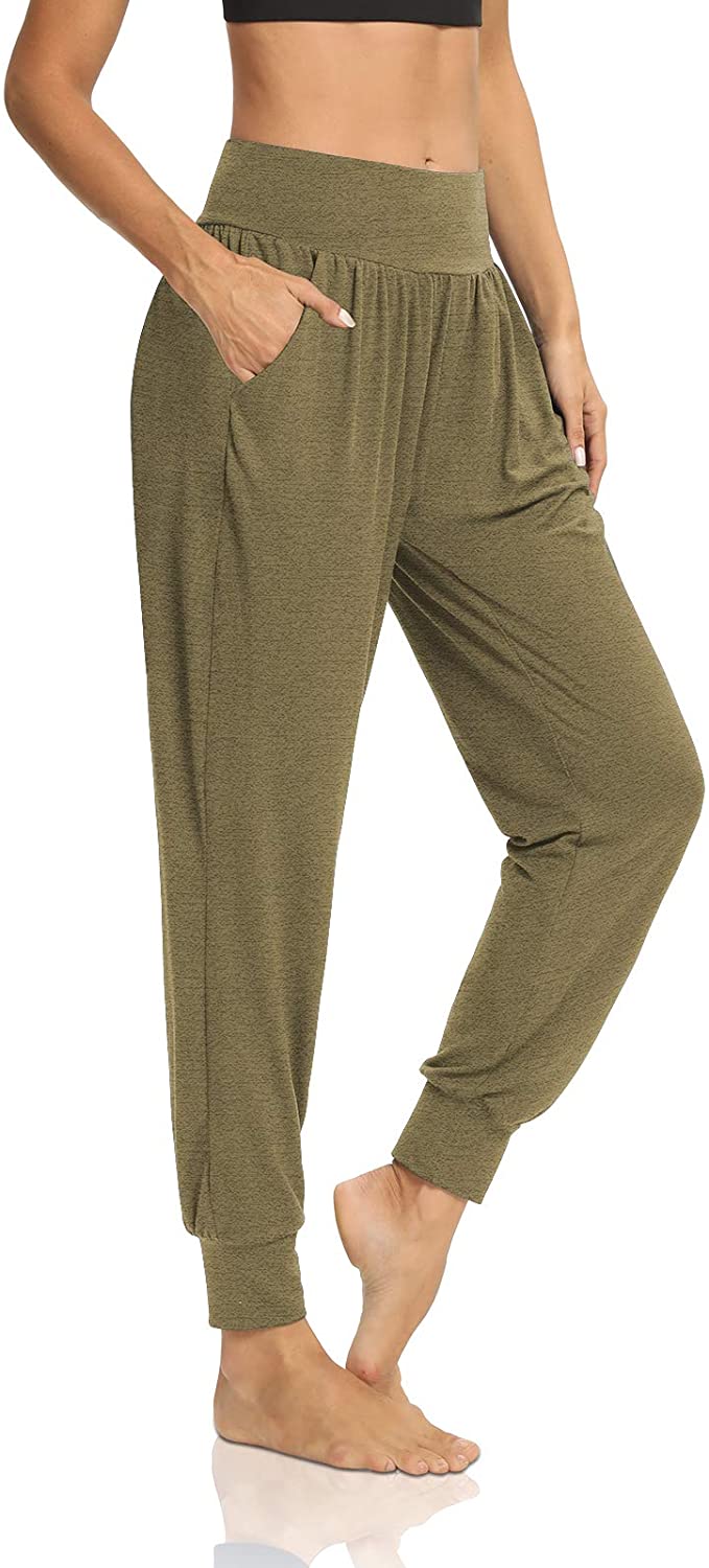 DIBAOLONG Womens Yoga Sweatpants Loose Workout Joggers Pants Comfy Lounge  Pants with Pockets Navy XL