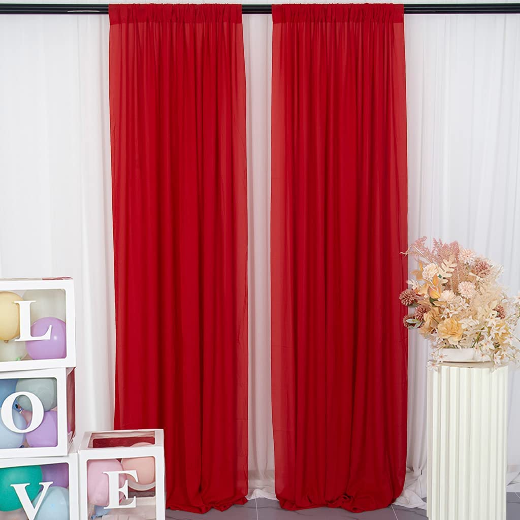 Yellow Chiffon Backdrop Curtain-2 Panels 29 Inch width by 120 Inch Long  Wedding | eBay