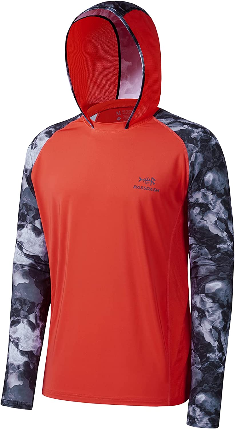 BASSDASH Men's UPF 50 Performance Fishing Shirt Cooling Hoodie Camo Long  Sleeve FS17M - UV Protection - High Quality - Affordable Prices
