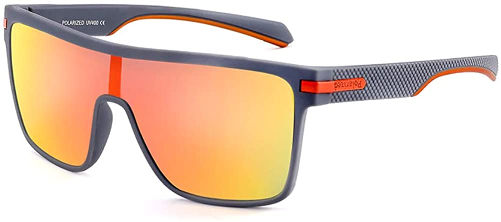 Karsaer Flat Top TR90 Polarized Sports Men Sunglasses Vintage Square  Cycling Running Fishing Golf Hiking Sports Glasses