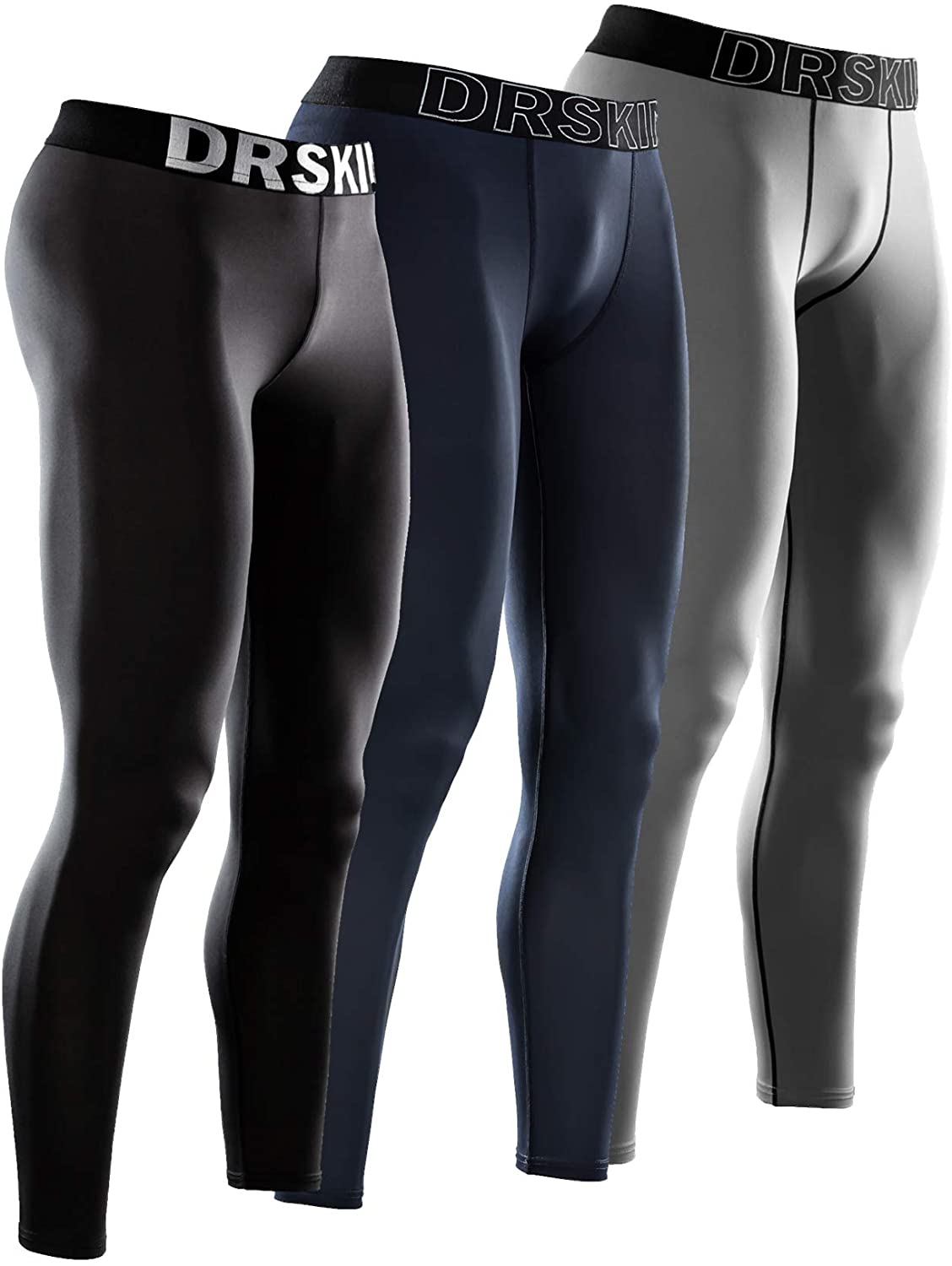 drskin-1-2-or-3-pack-men-s-compression-pants-dry-cool-sports-baselayer