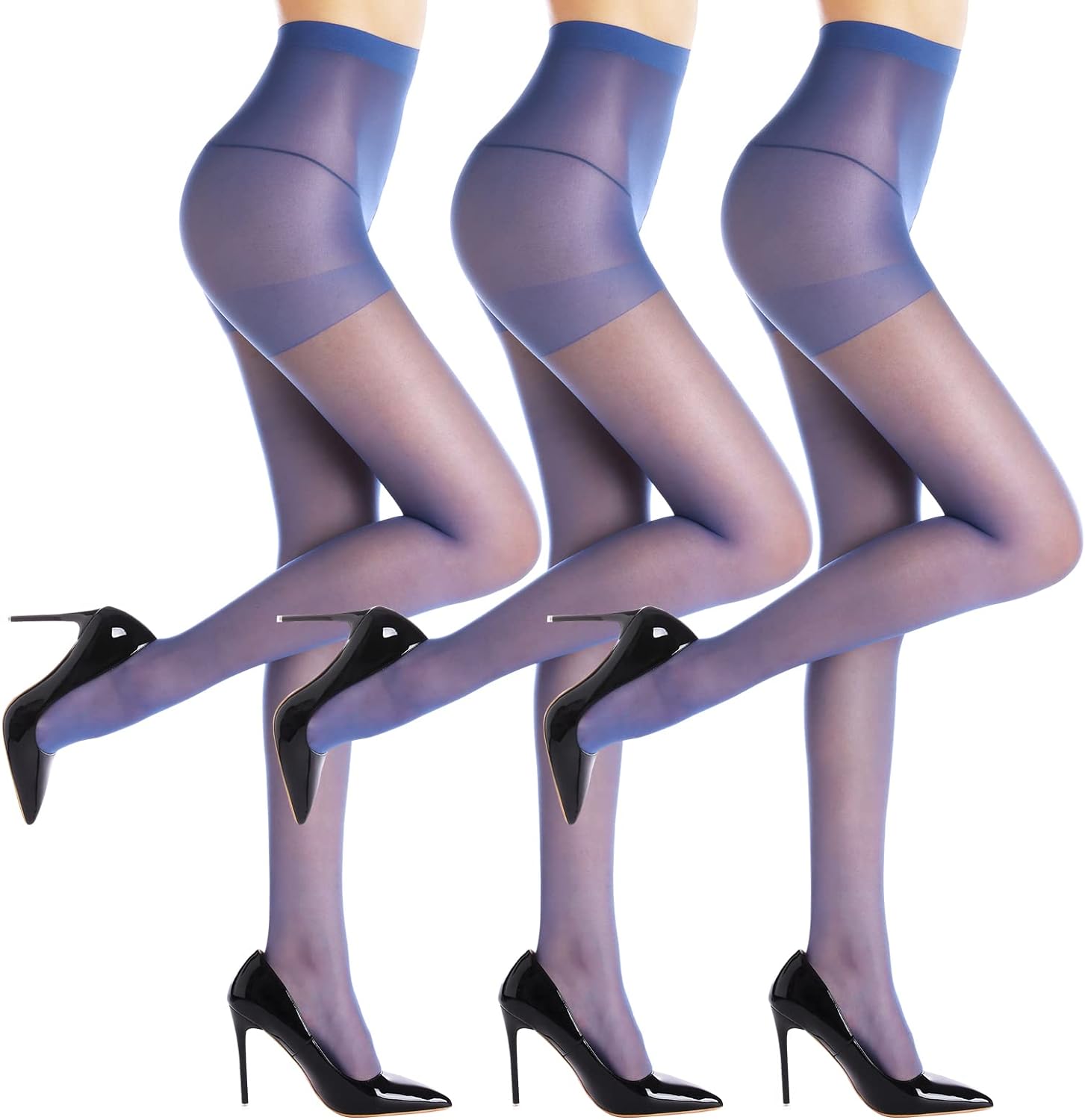 G&Y 2 Pairs Women's Control Top Pantyhose - 40D Sheer Tights Tummy Control  Support Stockings (Black S) : : Clothing, Shoes & Accessories