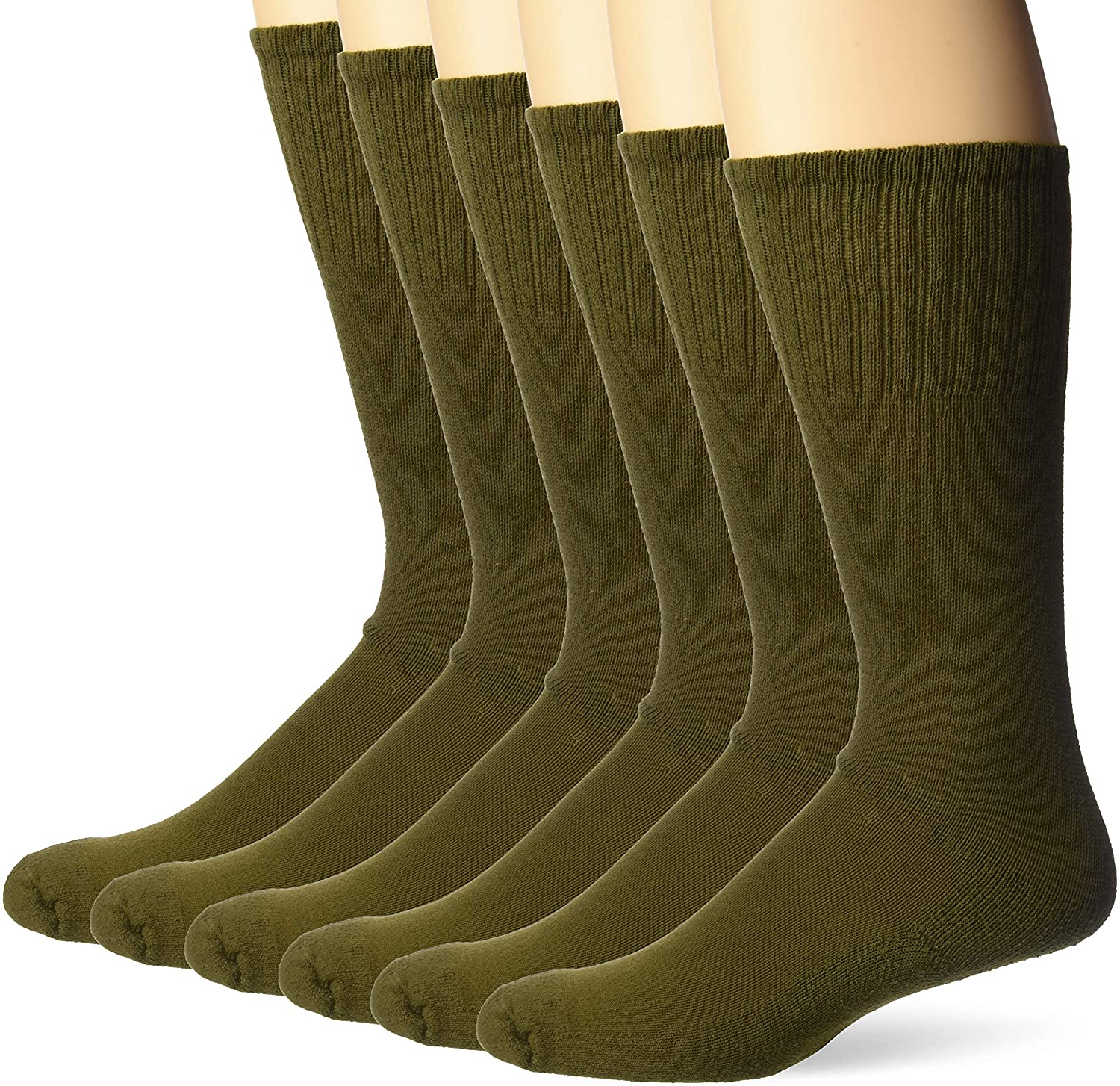 Jefferies Socks mens Military Uniform All Season Rib Top Crew Boot Socks 6  Pack