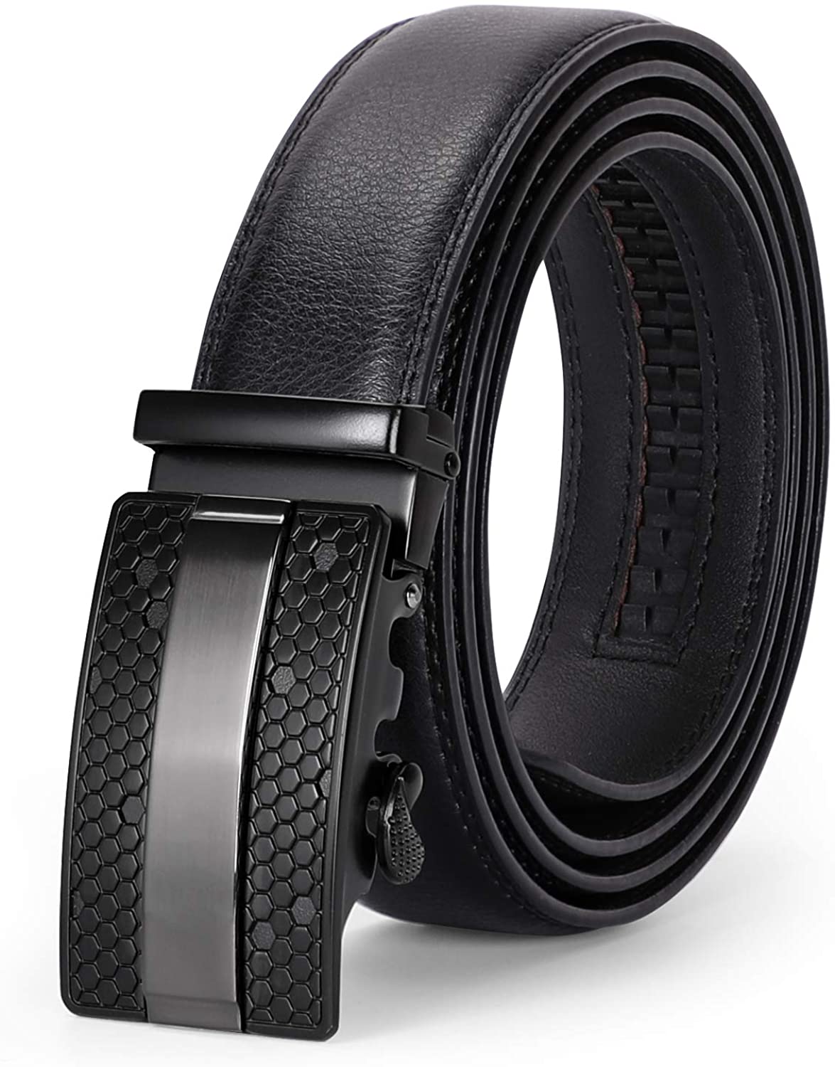  XZQTIVE Boy Ratchet Leather Belts Easy Slid Click Buckle Auto  Belt For Kids School Uniform Dress Jeans: Clothing, Shoes & Jewelry