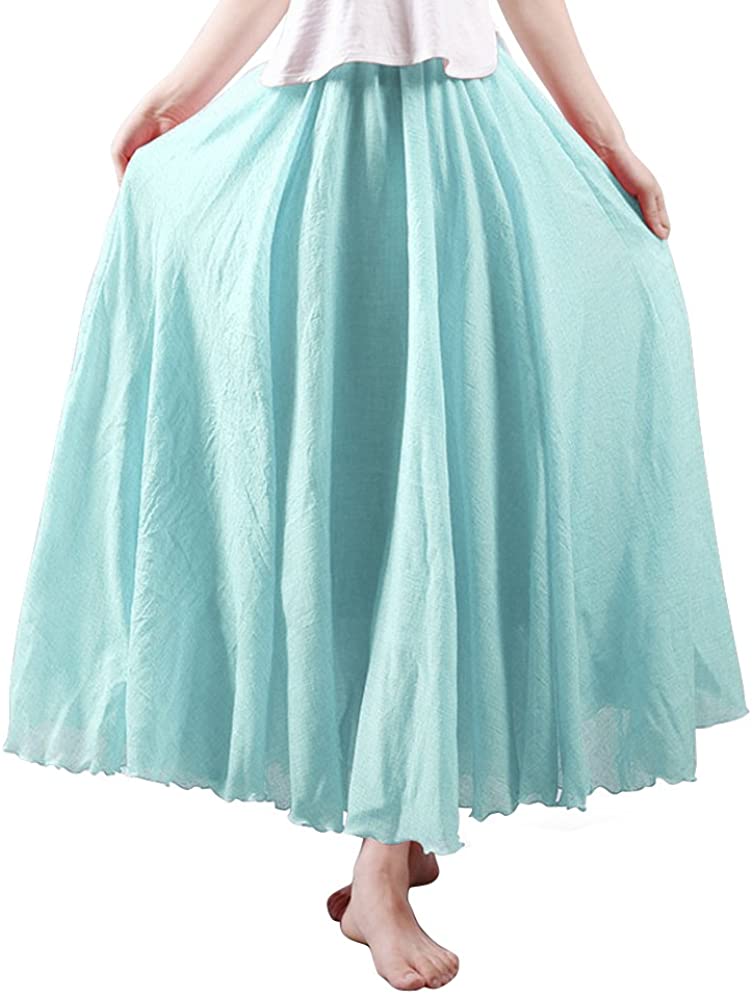 OCHENTA Women's Light Bohemian Flowy Full Circle Long Maxi Skirt | eBay