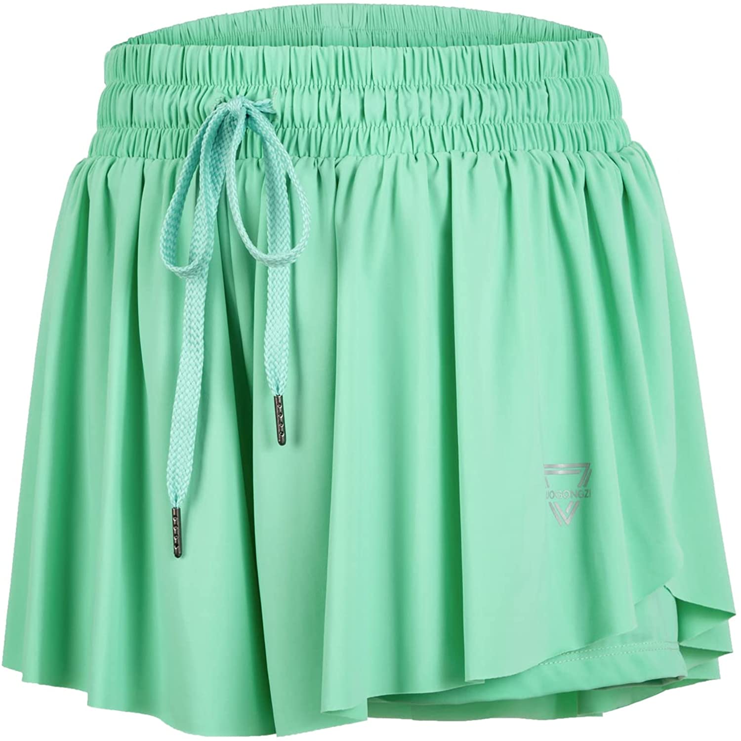 luogongzi Flowy Pleated Skirt for Women Gym Athletic Shorts