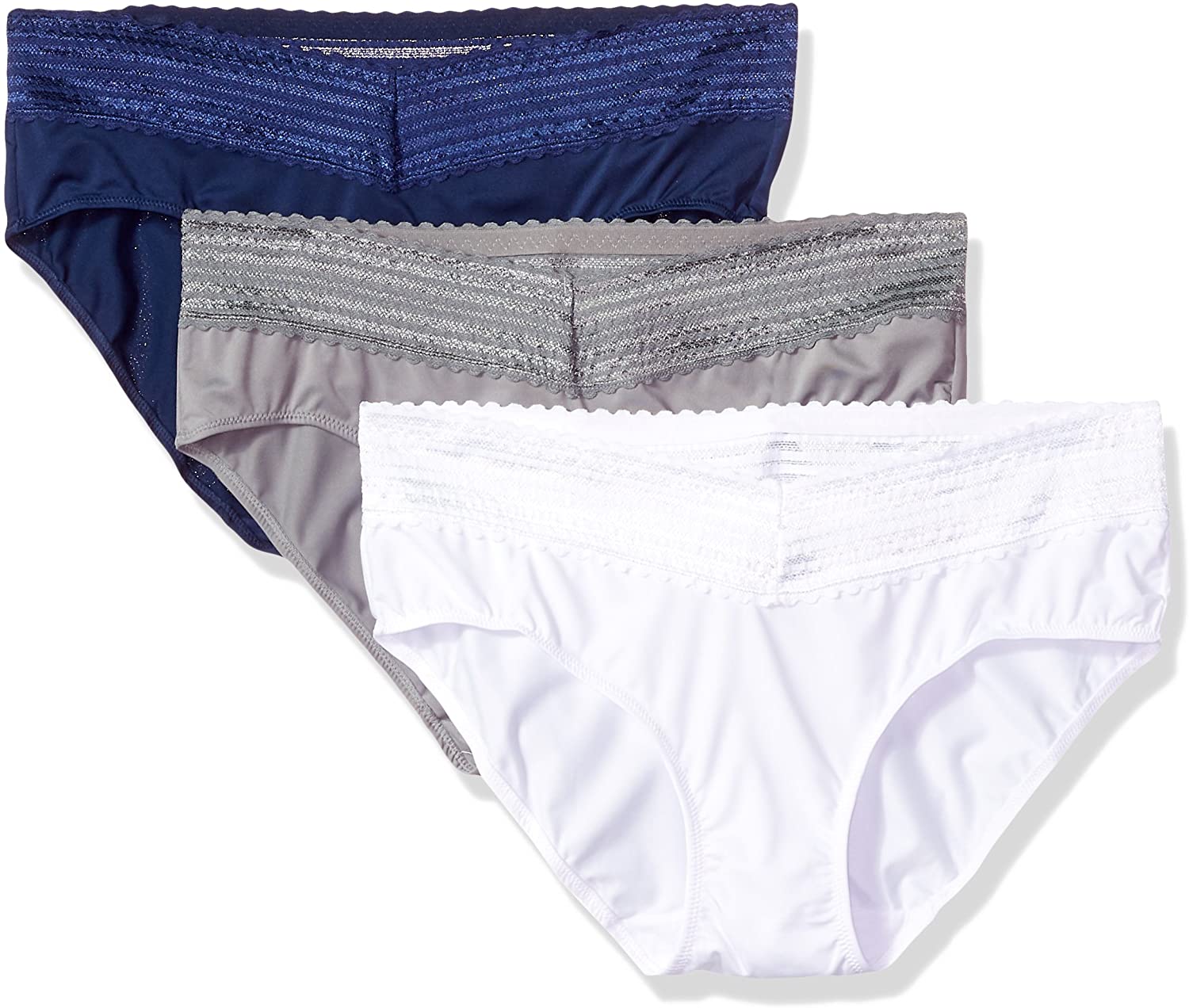 Blissful Benefits by Warner's Women's No Muffin Top w/ Lace Hipster, 3-Pack  - DroneUp Delivery