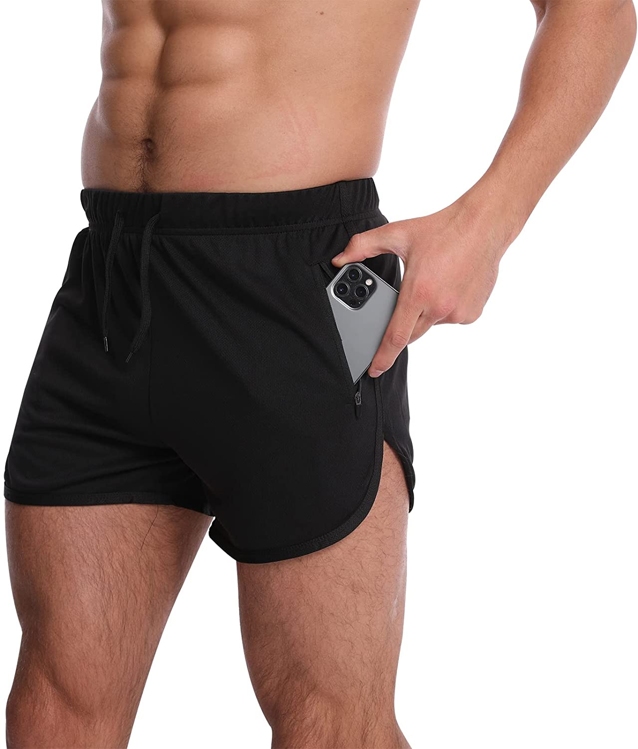 OEBLD Gym Shorts for Men 3 Inch Quick Dry Running Workout Short