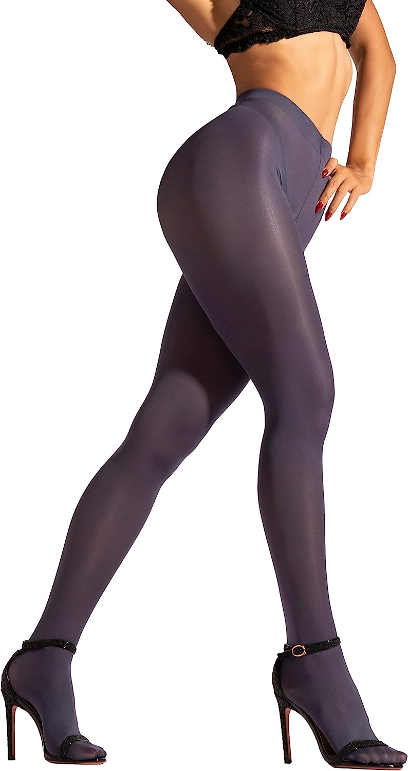  Sofsy Brown Tights For Women Opaque Tights