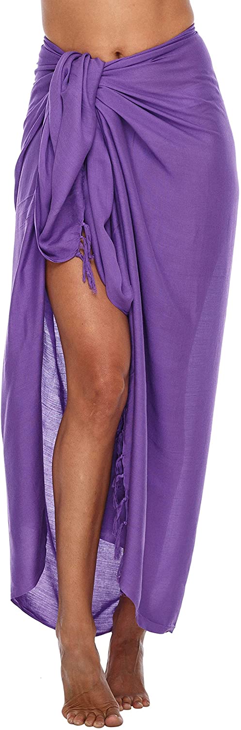 Shu-Shi Womens Beach Cover Up Sarong Swimsuit Cover-Up Many Solids Colors  to choose,Aqua,One Size at  Women's Clothing store