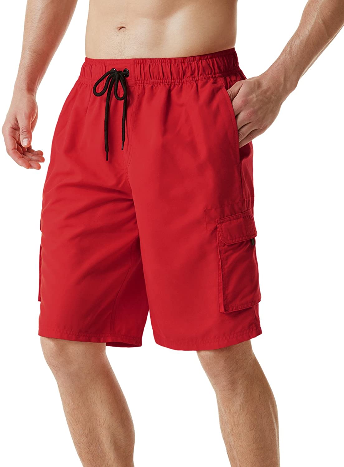 Bathing Suits with Inner Mesh Lining and Pockets Quick Dry Beach Board Shorts TSLA Mens 11 Inches Swim Trunks 