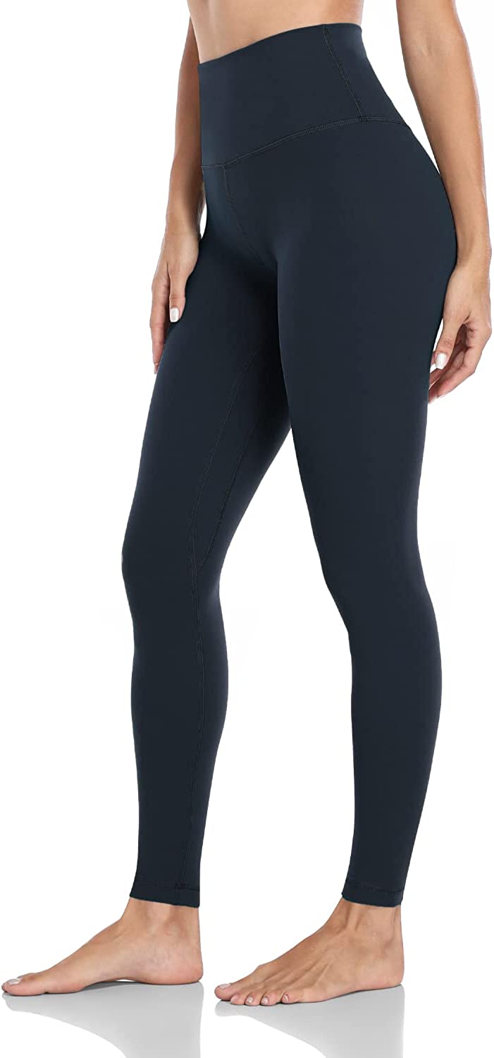 HeyNuts Essential High Waisted Yoga Leggings For Tall Women, Buttery Soft  Full Length Workout Pants 28 Sapphire Blue M