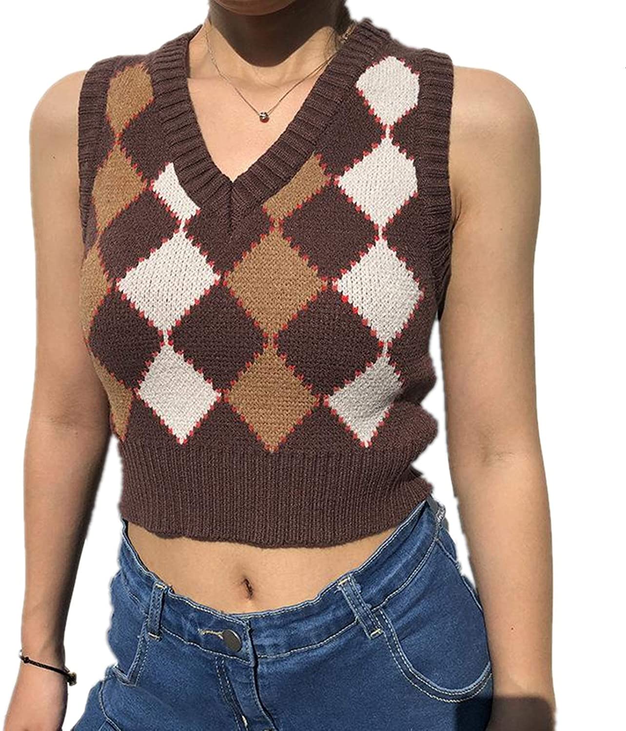 Adult Argyle Sweater Vest - 90s