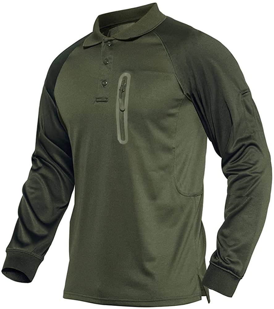 MAGNIVIT Men's Tactical Short and Long Sleeve Polo Shirts Outdoor Performance Military Cargo T-Shirts 