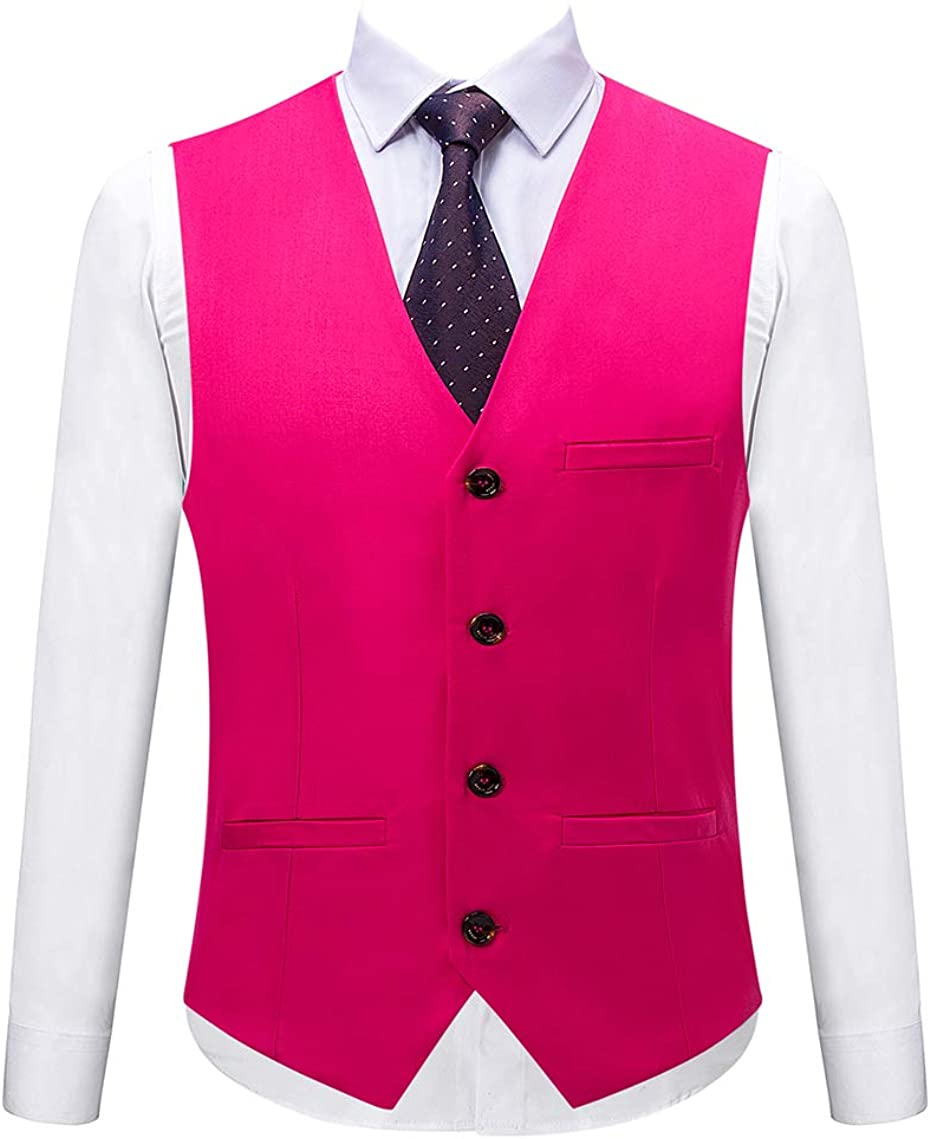 MOGU Mens Waistcoat Causal Suit Vests 13 Colors