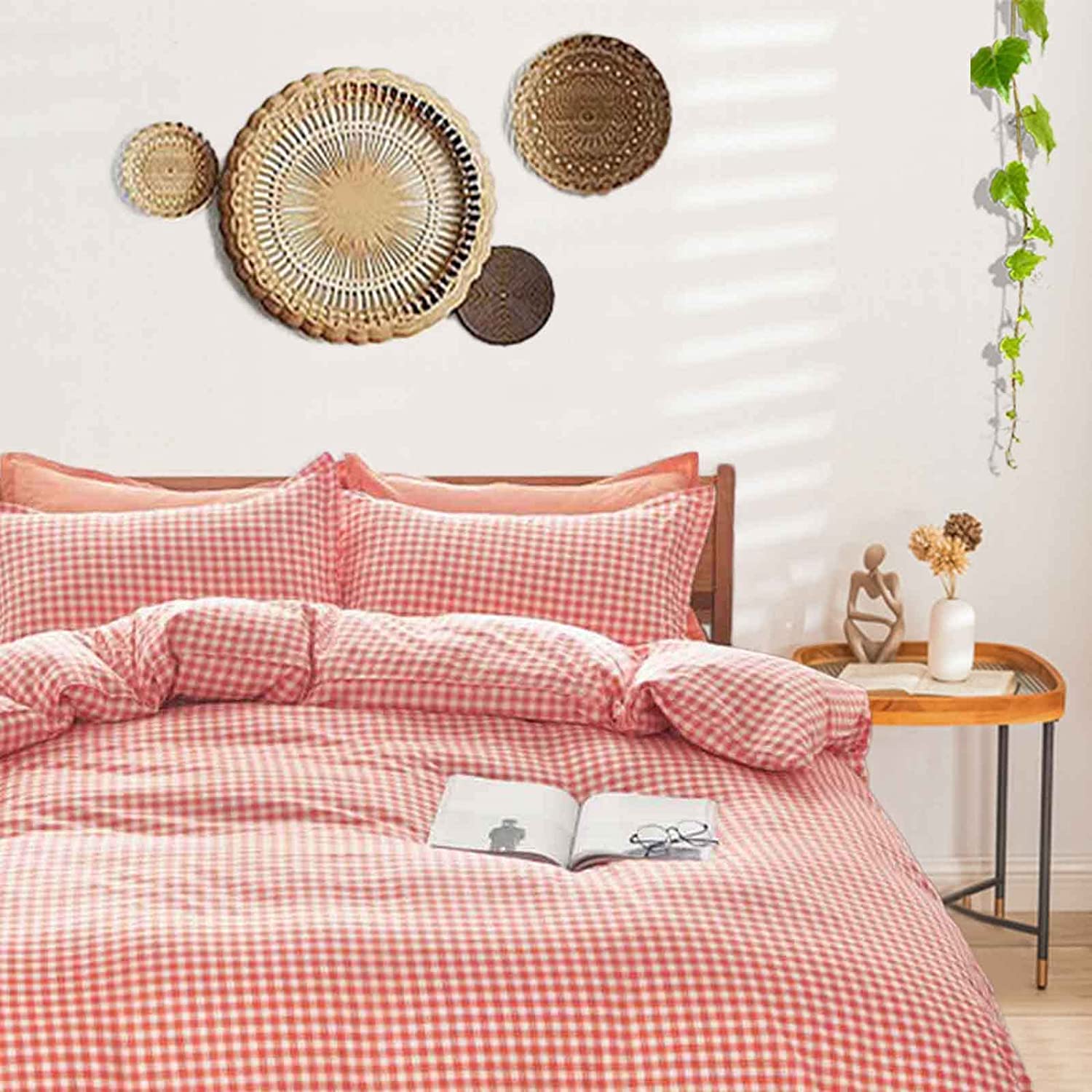 gingham duvet cover queen