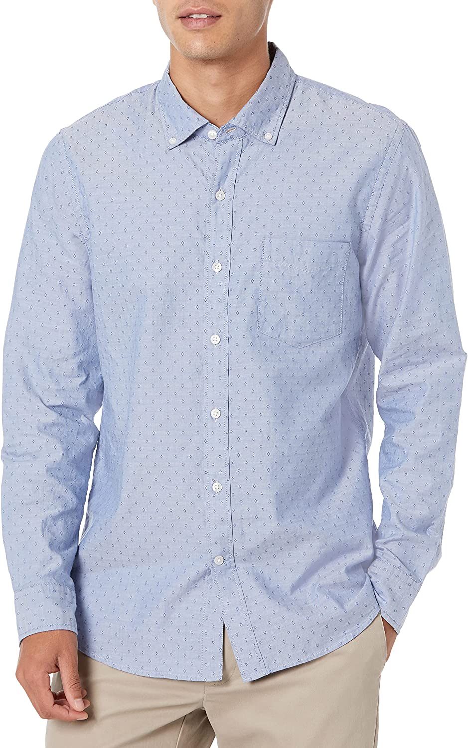 Goodthreads Mens Slim-fit Long-sleeve Dobby Long Sleeve Button Down Shirt Brand 