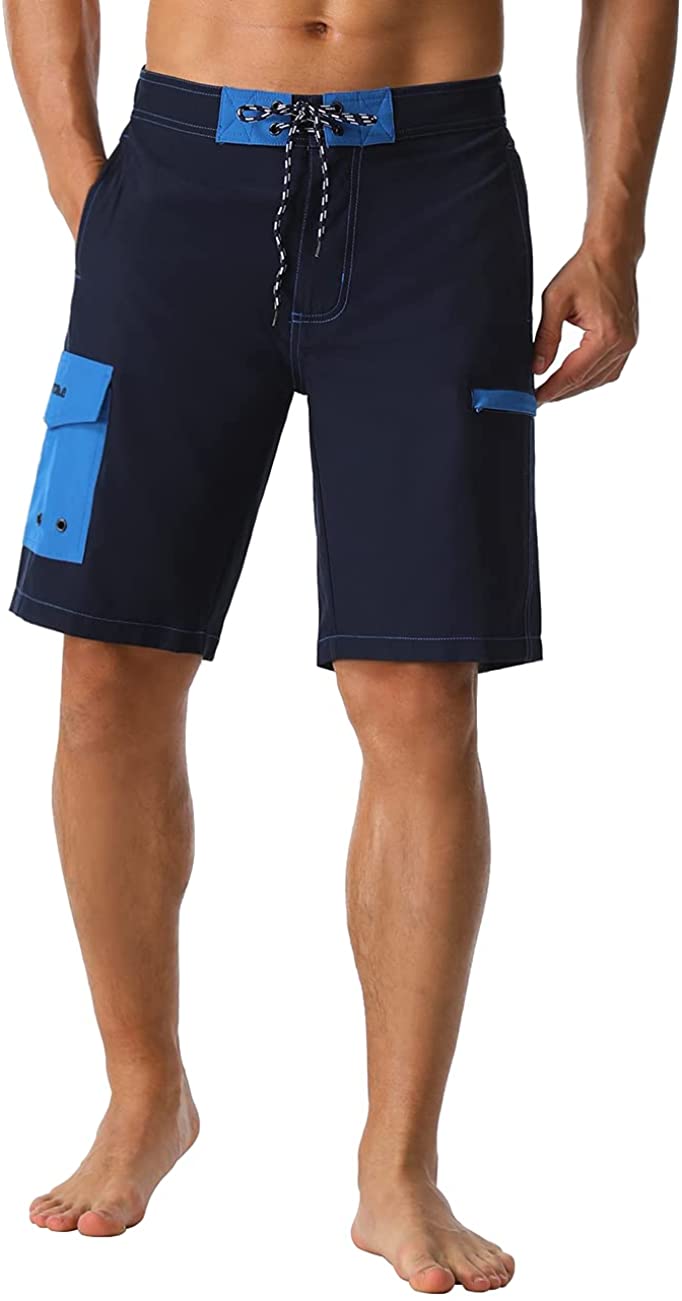 Nonwe Men's Swim Trunks Multi-Pocket Quick Dry Drawstring Board Shorts |  eBay
