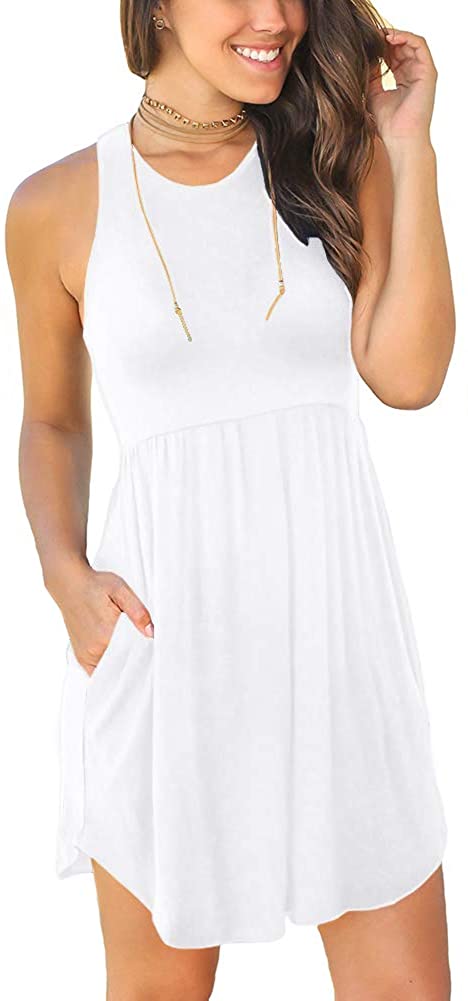 LONGYUAN Women's Summer Casual T Shirt Sundress Swimsuit Cover Ups with  Pockets | eBay