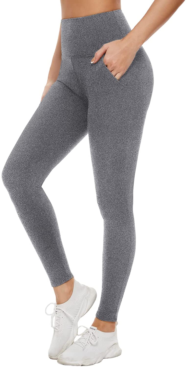 MOREFEEL Leggings with Pockets for Women, High Waisted Tummy