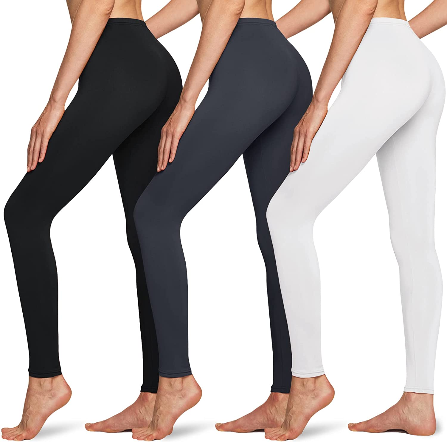 Yoga Gym Base Layer Cool Dry Capri Athletic Leggings Running Workout Tights ATHLIO 1 or 2 Pack Men's 3/4 Compression Pants 