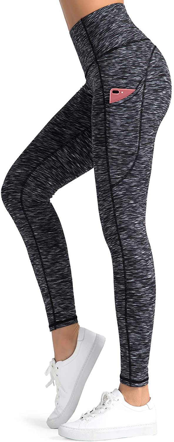 Dragon Fit High Waist Yoga Leggings with 3 Pockets,Tummy Control Workout  Running
