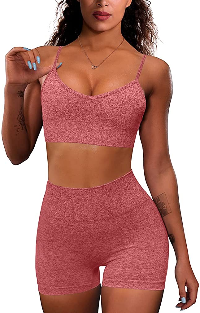 Buy OQQ Yoga Outfit for Women Athletic 2 Piece Seamless Running