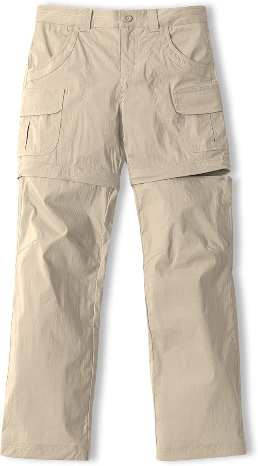 CQR Kids Youth Hiking Cargo Pants, Outdoor Camping Pants, UPF 50+ Quick Dry Regular Pants